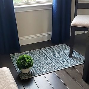 Surya Eagean 2' x 3' Blue Indoor Chevron Area Rug